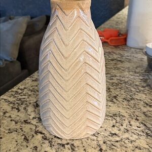 Chevron Patterned Ceramic Vase
